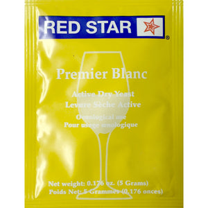 Red Star Premier Blanc Wine Yeast, 5 grams